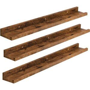 Floating Shelves, Wall Shelf Set of 3,35.4 Inches Hanging Shelf with Raised Edge